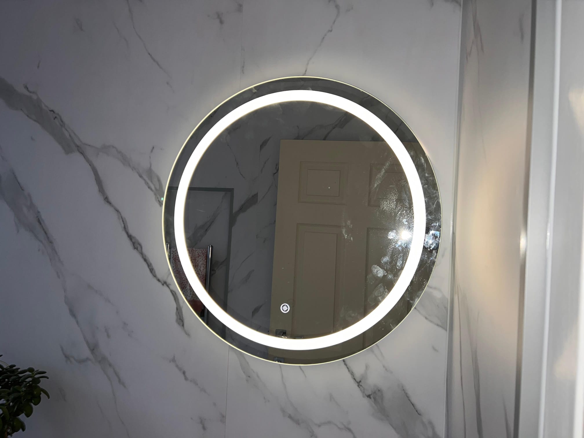 A modern bathroom setting with a minimalist design