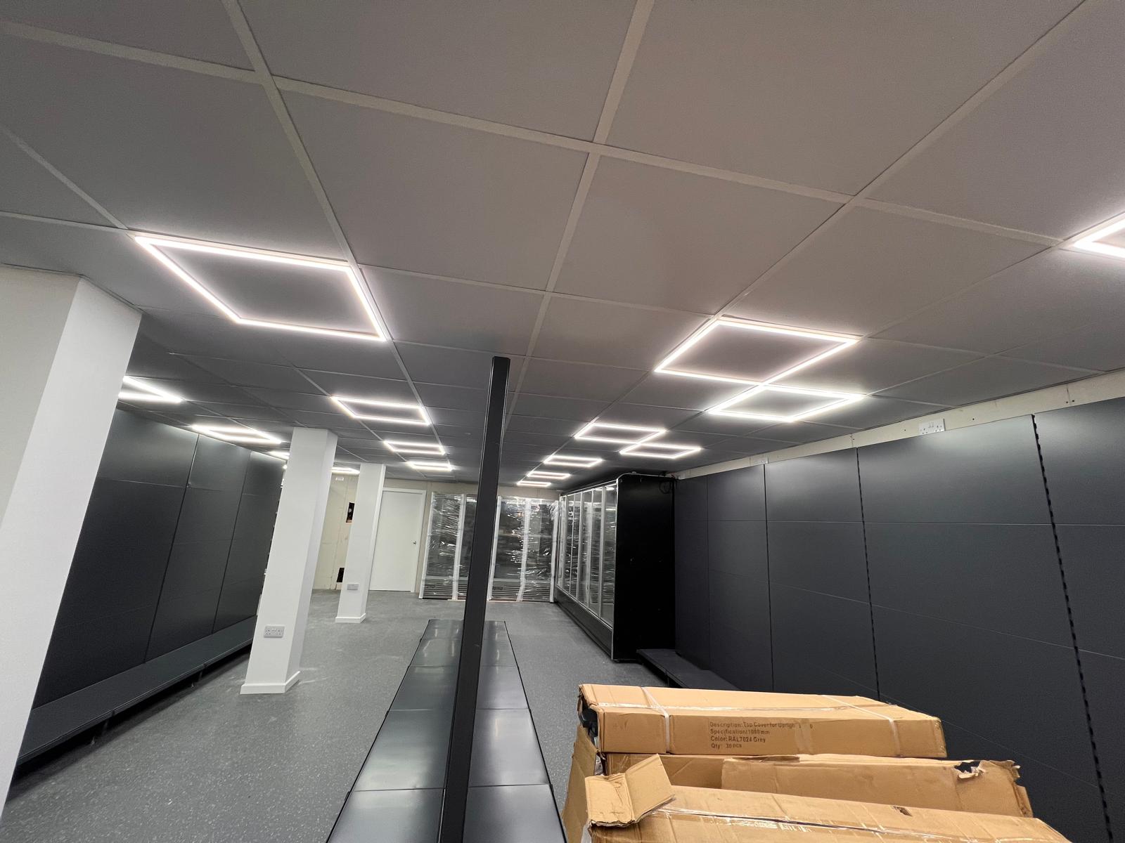 A modern indoor space, bathed in soft light that accentuates its clean lines and minimalist design